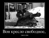 Вон кресло свободное там и спи